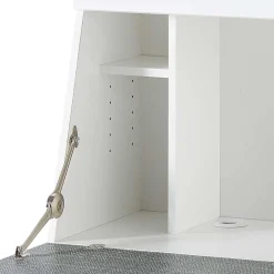 Wohnen Weiße Möbel|Sideboards & Kommoden*Schreibschrank mit Klappe & zwei Türen - Quakes