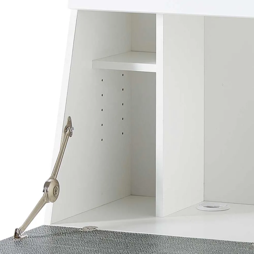 Wohnen Weiße Möbel|Sideboards & Kommoden*Schreibschrank mit Klappe & zwei Türen - Quakes