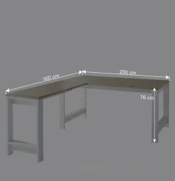 Wohnen Schreibtisch & Rollcontainer Set - Mehady (dreiteilig)