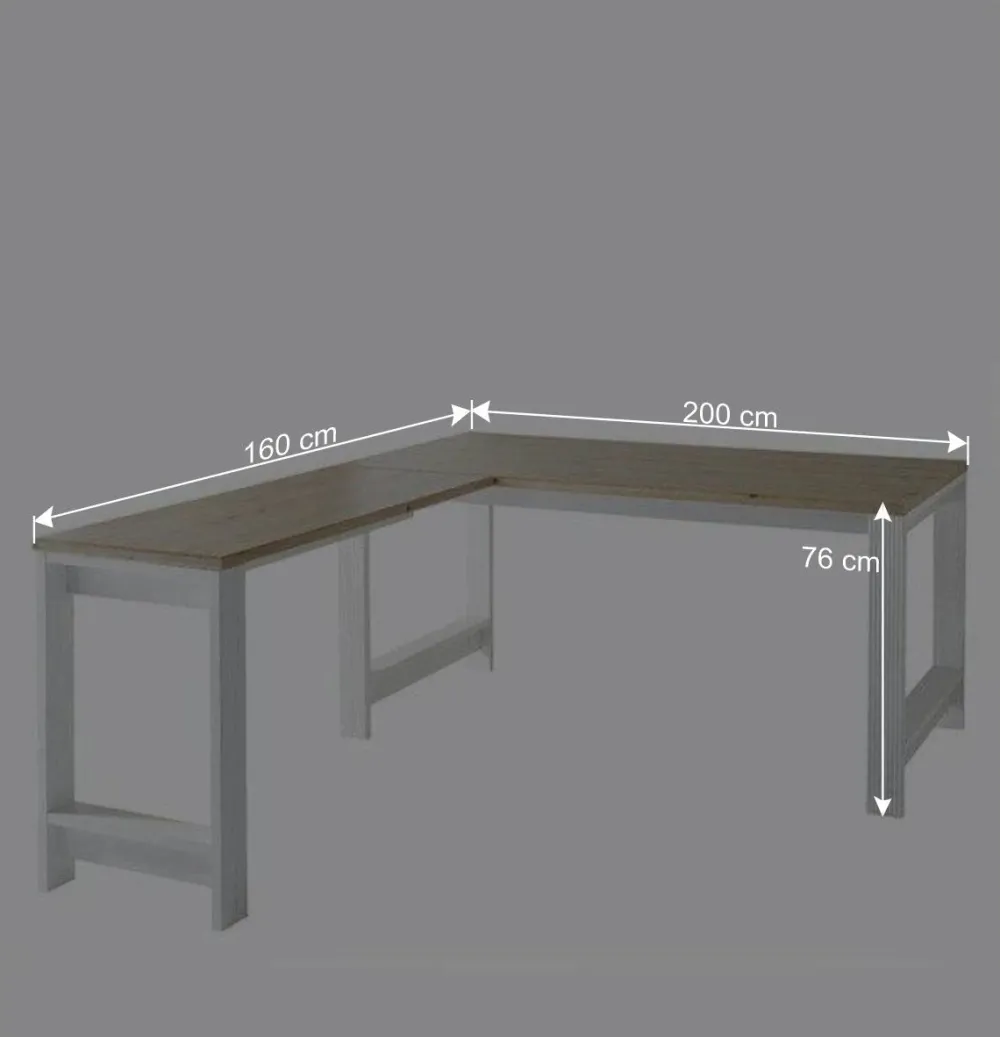 Wohnen Schreibtisch & Rollcontainer Set - Mehady (dreiteilig)