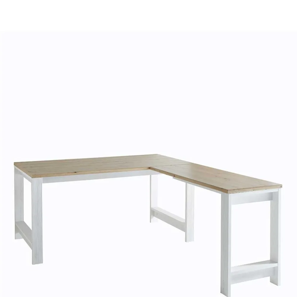 Wohnen Schreibtisch & Rollcontainer Set - Mehady (dreiteilig)