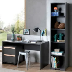 Wohnen Schreibtisch & Rollcontainer & Regal - Navlius (dreiteilig)