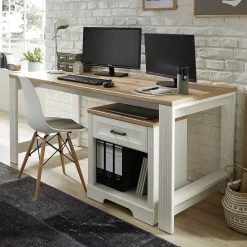 Wohnen Bürotische*Schreibtisch & Rollcontainer Kombi - Mehady (zweiteilig)