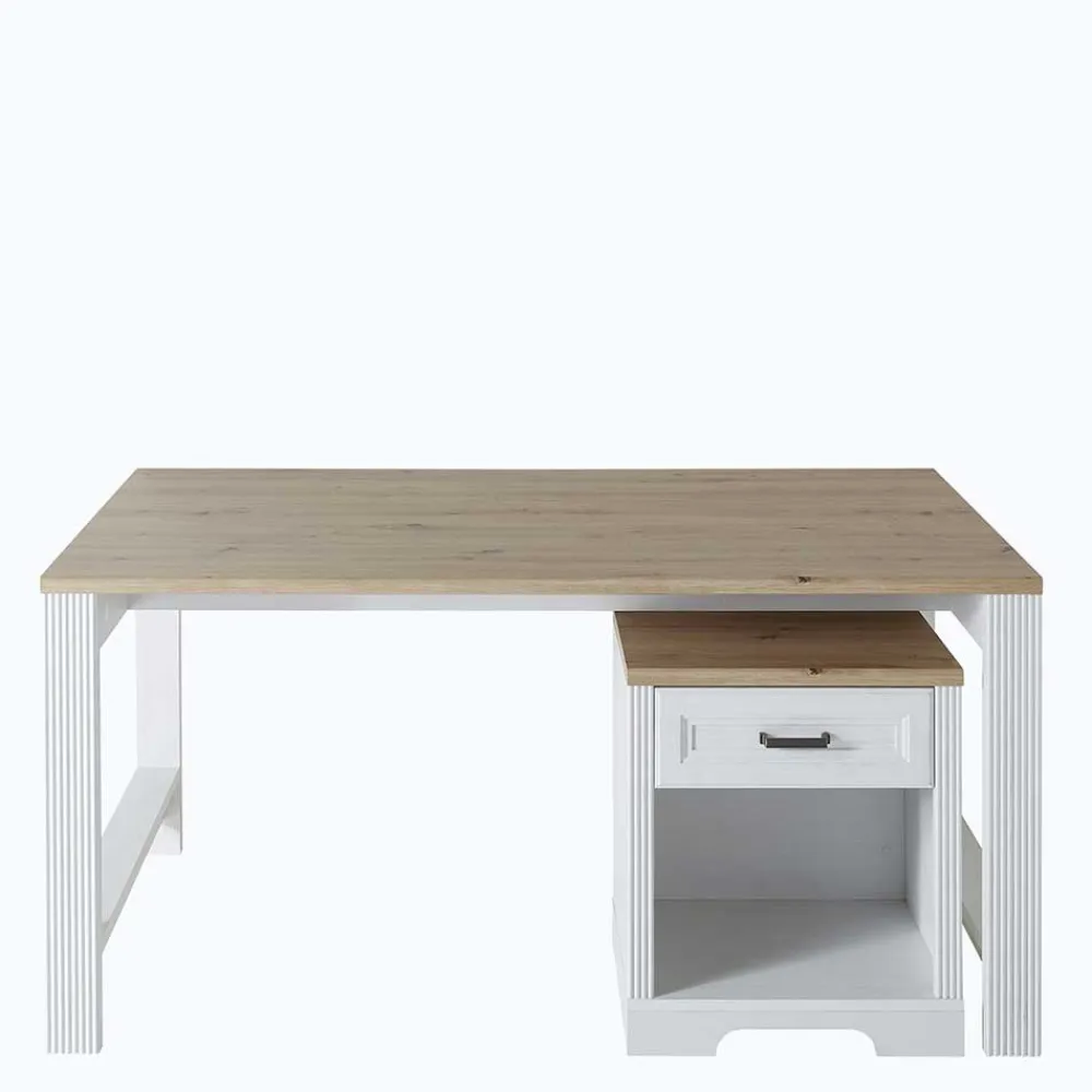 Wohnen Bürotische*Schreibtisch & Rollcontainer Kombi - Mehady (zweiteilig)