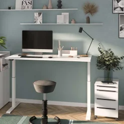 Wohnen Weiße Möbel|Bürotische*Schreibtisch & Rollcontainer Set - Sparkle (zweiteilig)