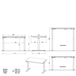 Wohnen Weiße Möbel|Bürotische*Schreibtisch & Rollcontainer Set - Sparkle (zweiteilig)