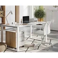 Wohnen Home Office Möbel|Büro Komplett*Schreibtisch & Rollcontainer & Schrank - Laszlo (dreiteilig)