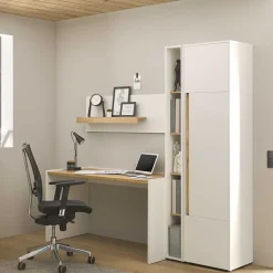 Wohnen Home Office Möbel|Büro Komplett*Schreibtisch & Schrank & Regale - Nonessia (vierteilig)