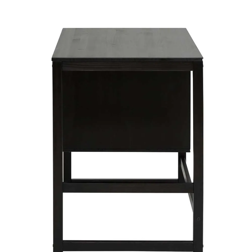 Kinder Wohnen Schreibtisch aus Kiefer Dunkelbraun - Idamoro