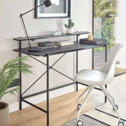 Wohnen Bürotische*Schreibtisch aus Metall in Schwarz - Andjes