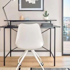 Wohnen Bürotische*Schreibtisch aus Metall in Schwarz - Andjes