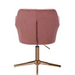 Wohnen Schreibtisch Drehsessel in Rosa Samt - Tsinaton