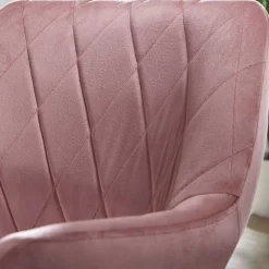 Wohnen Schreibtisch Drehsessel in Rosa Samt - Tsinaton