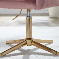 Wohnen Schreibtisch Drehsessel in Rosa Samt - Tsinaton