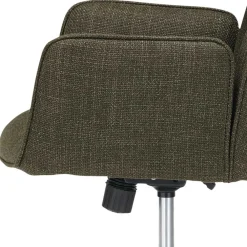 Wohnen Schreibtisch Drehstuhl aus Strukturstoff Oliv Grün - Alexandro