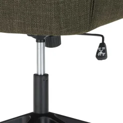 Wohnen Schreibtisch Drehstuhl aus Strukturstoff Oliv Grün - Alexandro