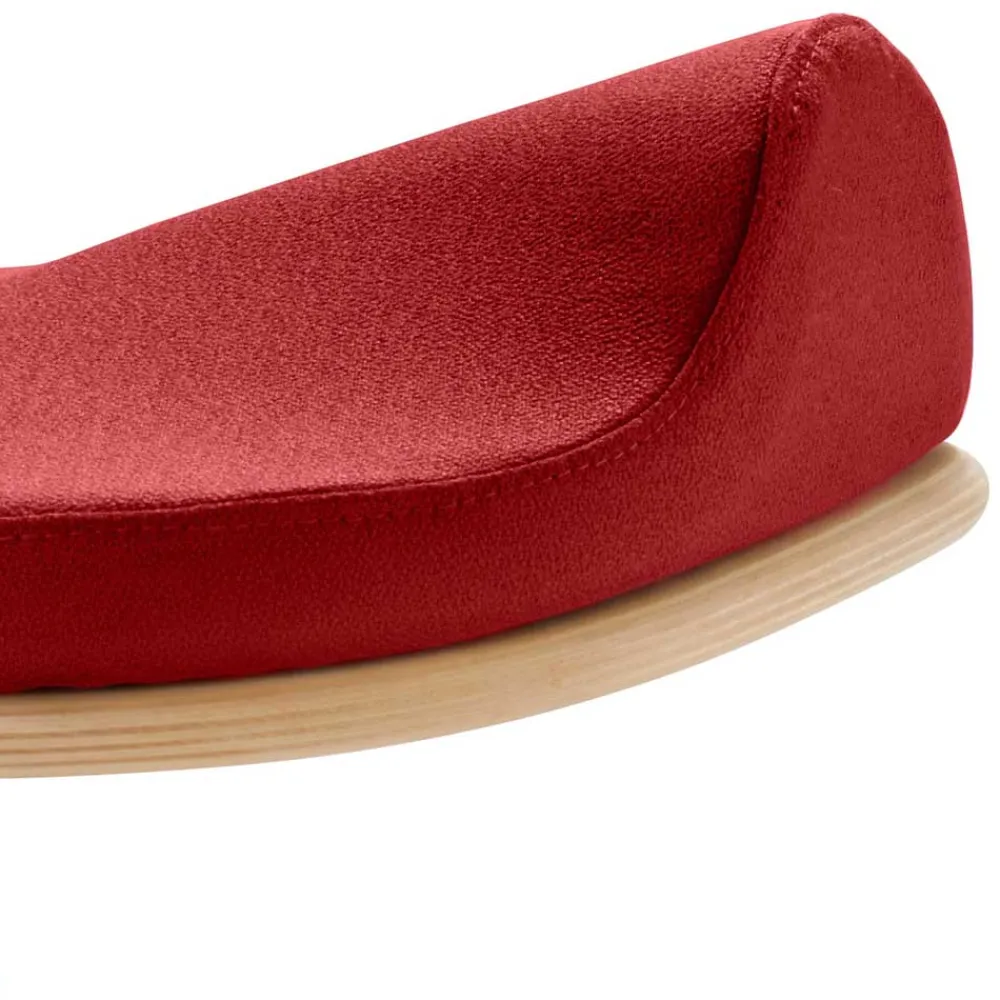 Wohnen Bürostühle*Schreibtisch Hocker in Rot Stoff - Cognac