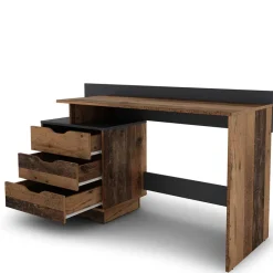 Kinder Wohnen Schreibtisch in Altholz Optik mit Anthrazit - Georgia