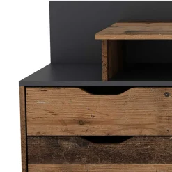 Kinder Wohnen Schreibtisch in Altholz Optik mit Anthrazit - Georgia