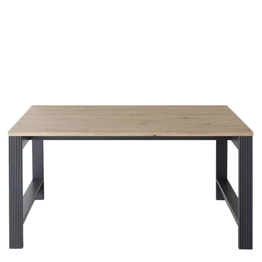 Wohnen Bürotische*Schreibtisch in Dunkelgrau & Eiche Optik - Joe