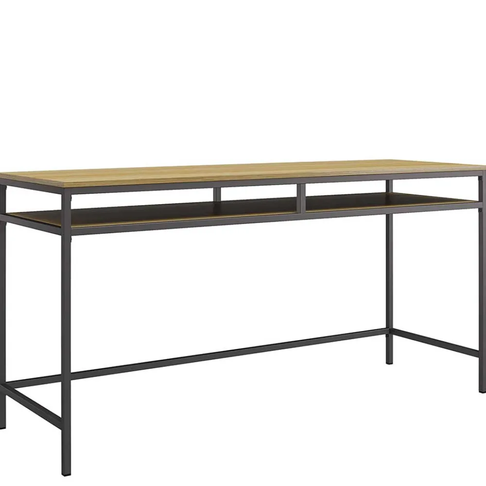 Wohnen Bürotische*Schreibtisch in Eiche Optik & Grau - Georgy