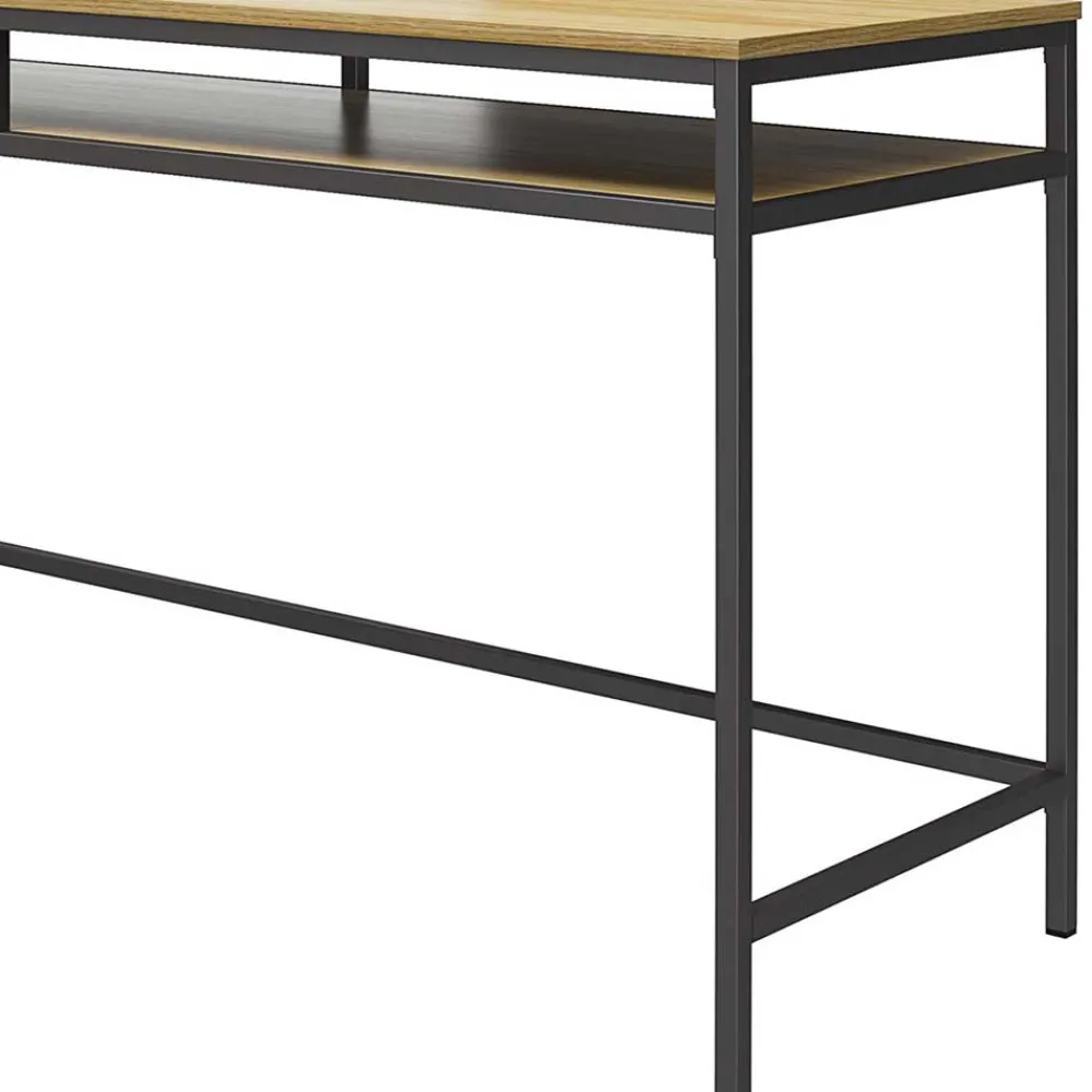 Wohnen Bürotische*Schreibtisch in Eiche Optik & Grau - Georgy