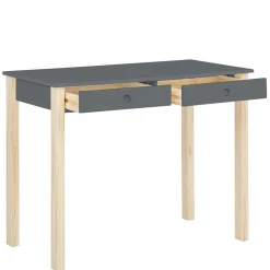 Kinder Wohnen Schreibtisch in Grau mit Kiefer - Bradley