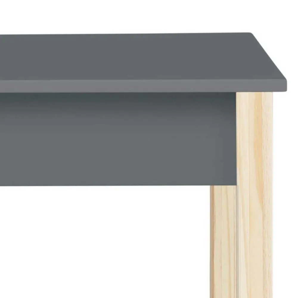 Kinder Wohnen Schreibtisch in Grau mit Kiefer - Bradley
