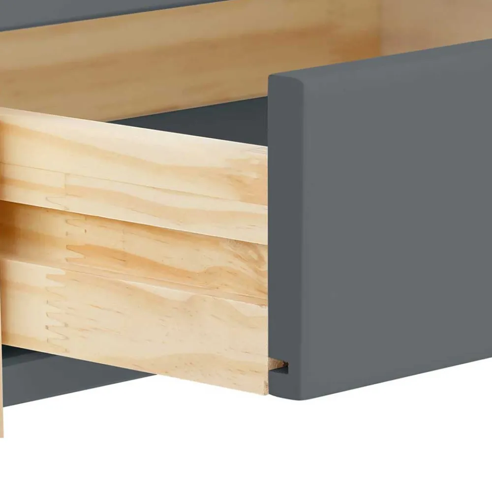 Kinder Wohnen Schreibtisch in Grau mit Kiefer - Bradley