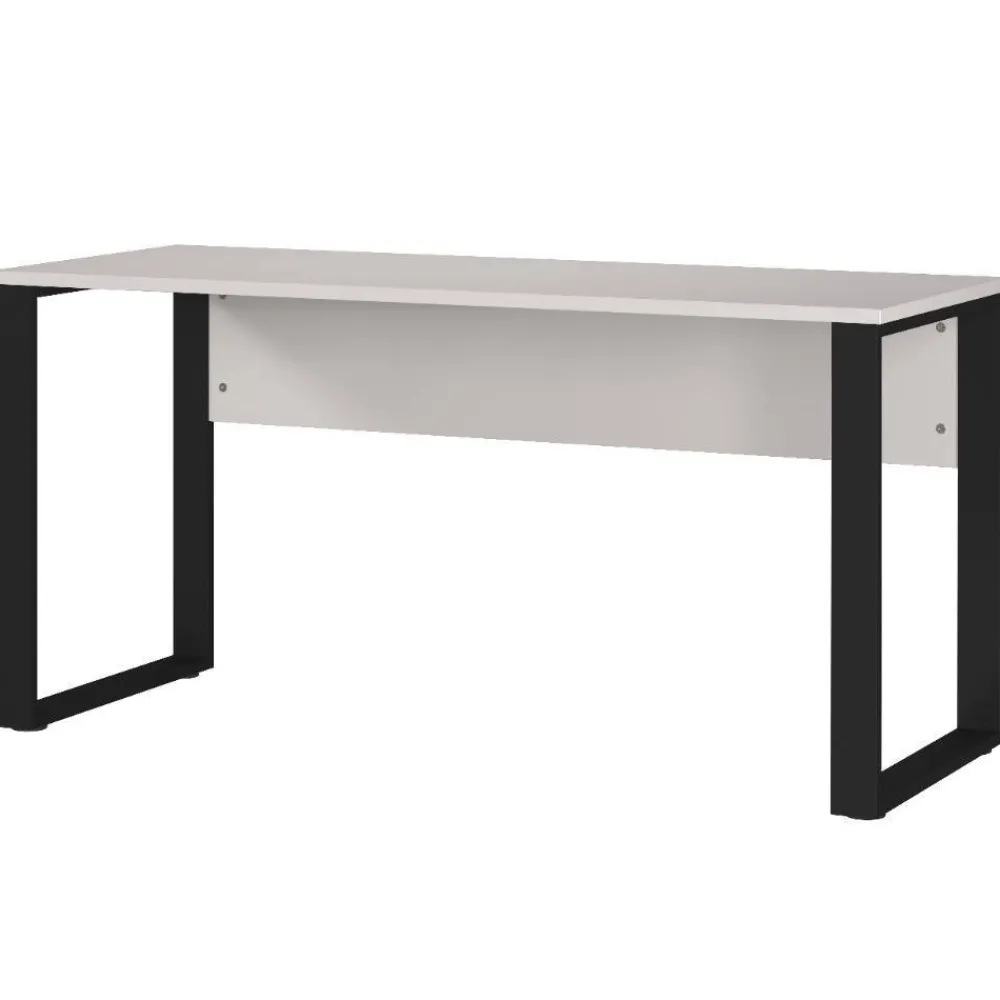 Wohnen Bürotische*Schreibtisch in Hellgrau mit Schwarz - Chiron