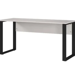 Wohnen Bürotische*Schreibtisch in Hellgrau mit Schwarz - Chiron