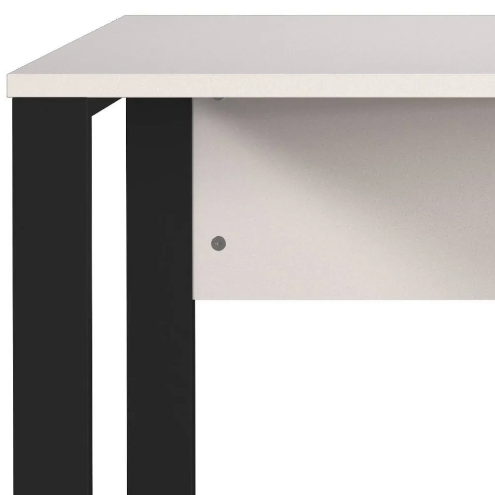 Wohnen Bürotische*Schreibtisch in Hellgrau mit Schwarz - Chiron