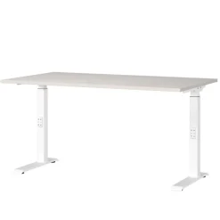 Wohnen Bürotische*Schreibtisch in Lichtgrau und Weiß - Vin