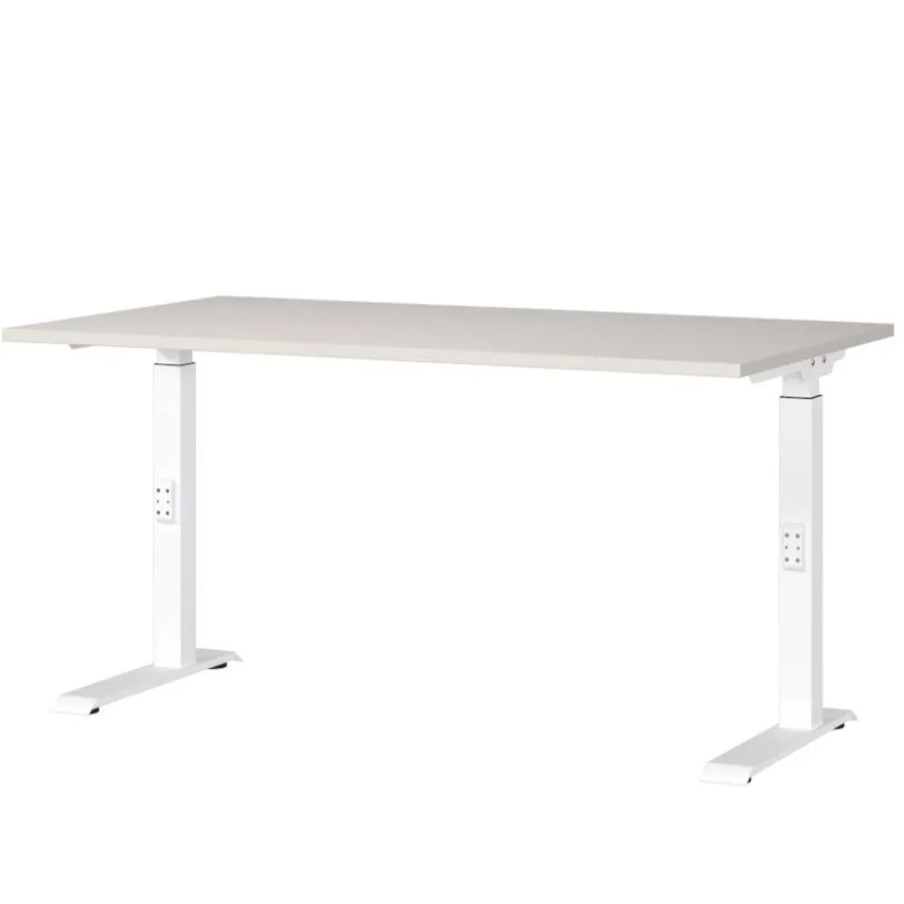 Wohnen Bürotische*Schreibtisch in Lichtgrau und Weiß - Vin