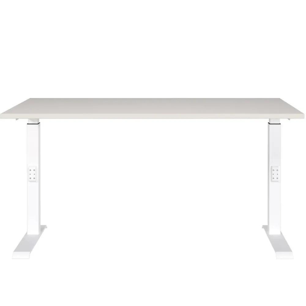 Wohnen Bürotische*Schreibtisch in Lichtgrau und Weiß - Vin