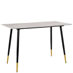 Wohnen Bürotische*Schreibtisch in Marmoroptik Weiß Grau - Riguna