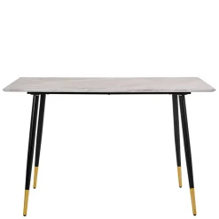 Wohnen Bürotische*Schreibtisch in Marmoroptik Weiß Grau - Riguna