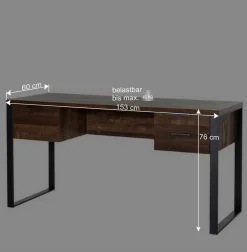 Kinder Wohnen Schreibtisch in Vintage Eiche Dekor - Srecla