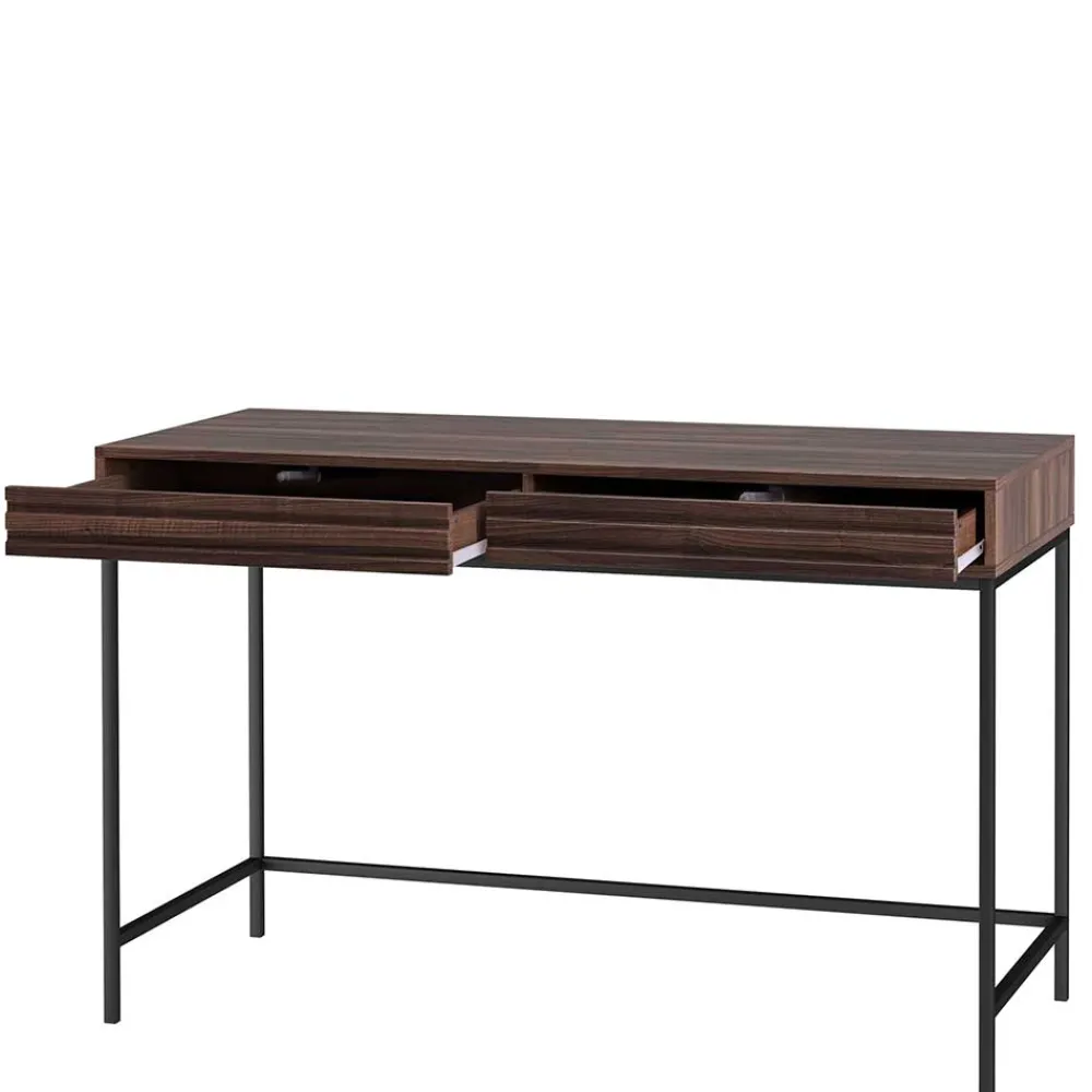 Wohnen Schreibtisch in Walnuss Holzoptik - Teleska