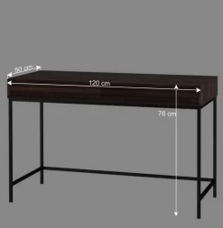 Wohnen Schreibtisch in Walnuss Holzoptik - Teleska