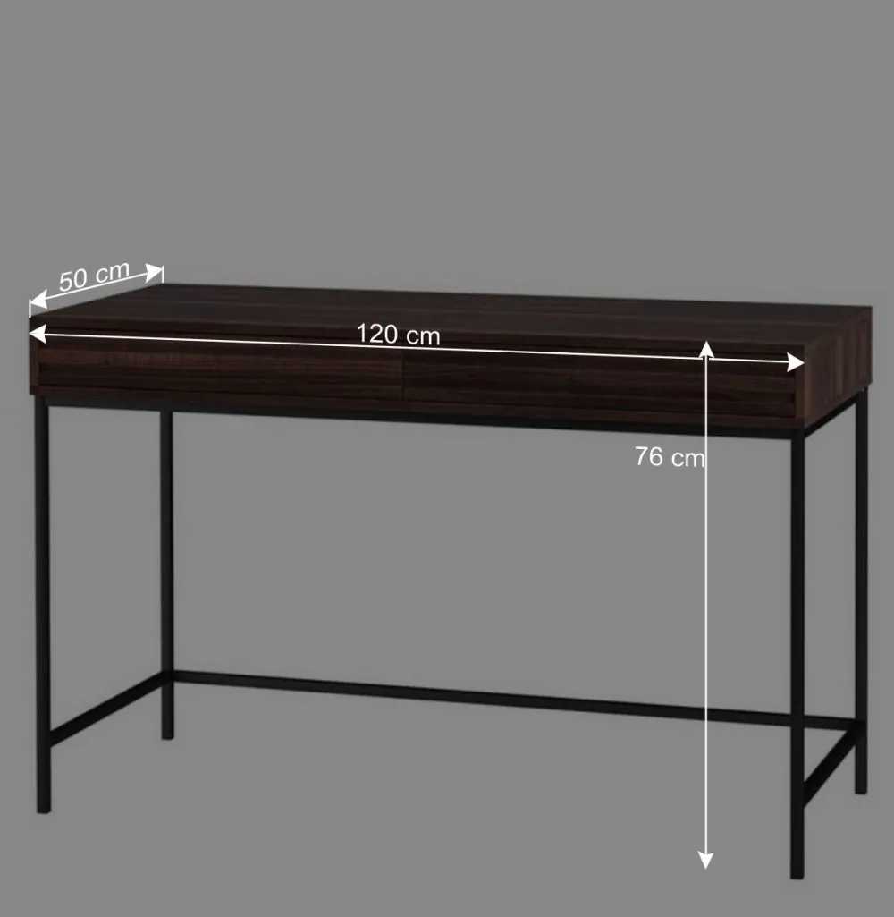 Wohnen Schreibtisch in Walnuss Holzoptik - Teleska