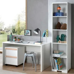 Wohnen Schreibtisch Möbelset in Weiß - Eldrus (dreiteilig)