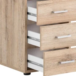 Wohnen Schreibtisch mit Aufsatz in Wildeiche Dekor - Kalizoa