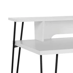 Wohnen Bürotische*Schreibtisch mit Aufsatz in Weiß - Finlays