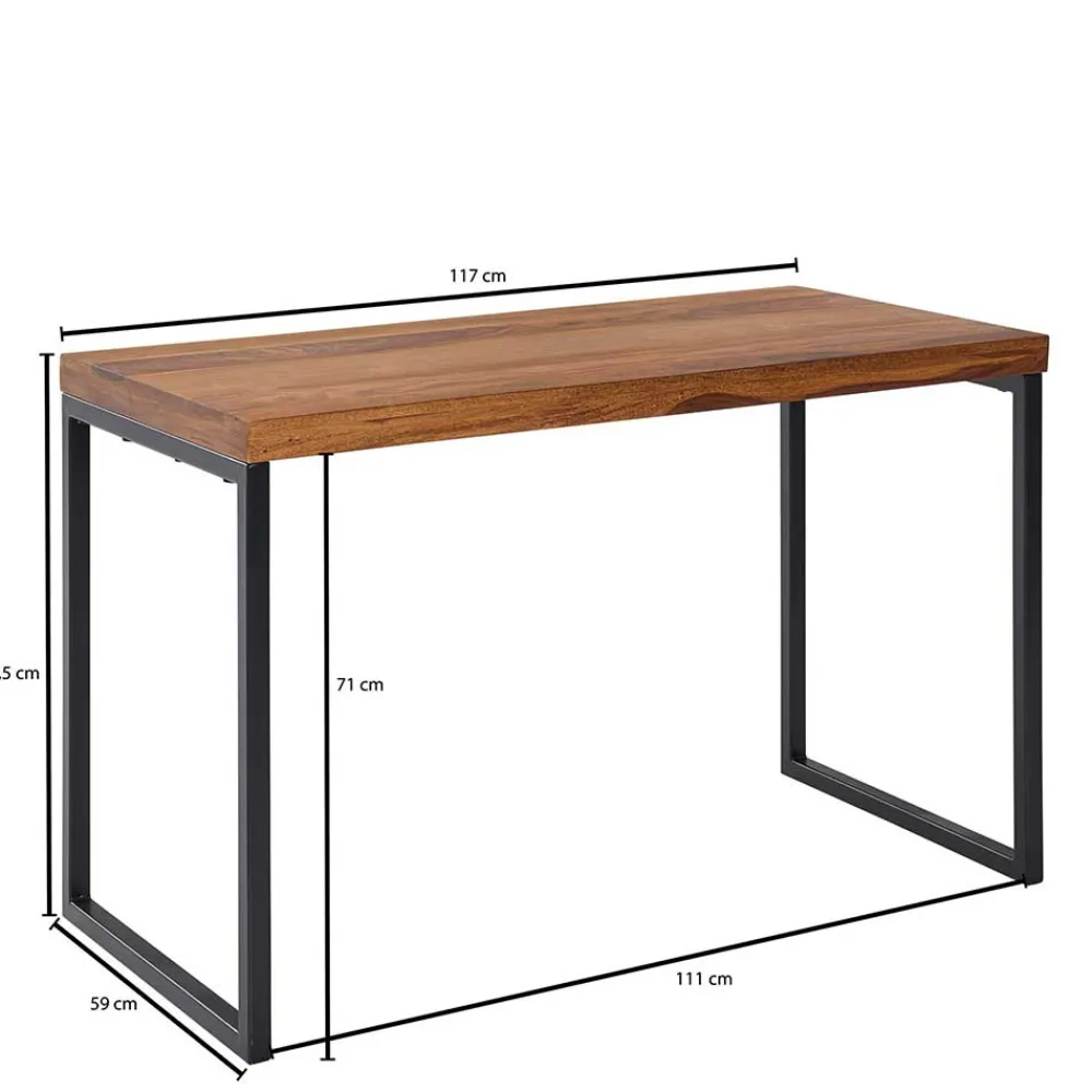 Wohnen Schreibtisch mit Bügelgestell 117x77x59 cm - Seventy