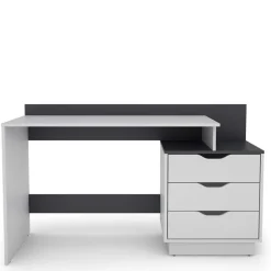 Kinder Wohnen Schreibtisch mit drei Schubladen und Aufsatz - Dotagon