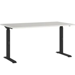 Wohnen Schreibtisch mit Höhenverstellung in Lichtgrau - Rapinus