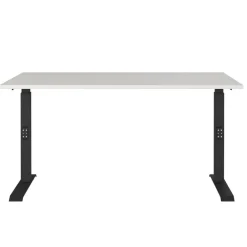 Wohnen Schreibtisch mit Höhenverstellung in Lichtgrau - Rapinus