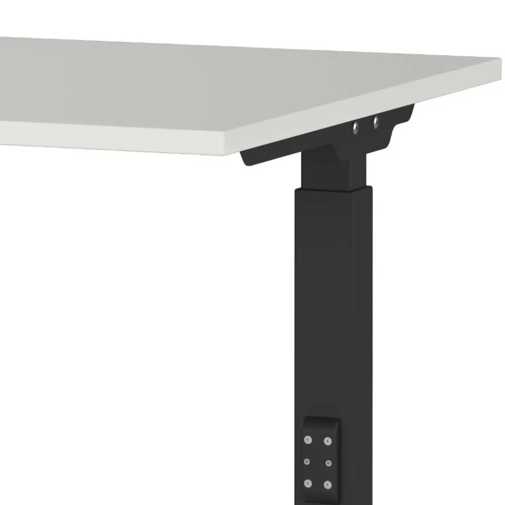 Wohnen Schreibtisch mit Höhenverstellung in Lichtgrau - Rapinus