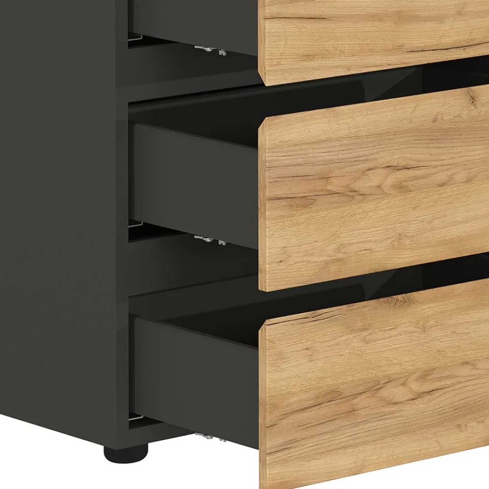 Wohnen Bürotische|Kinderschreibtische*Schreibtisch mit Regal - 4 Fächer & 3 Schubladen - Contrage